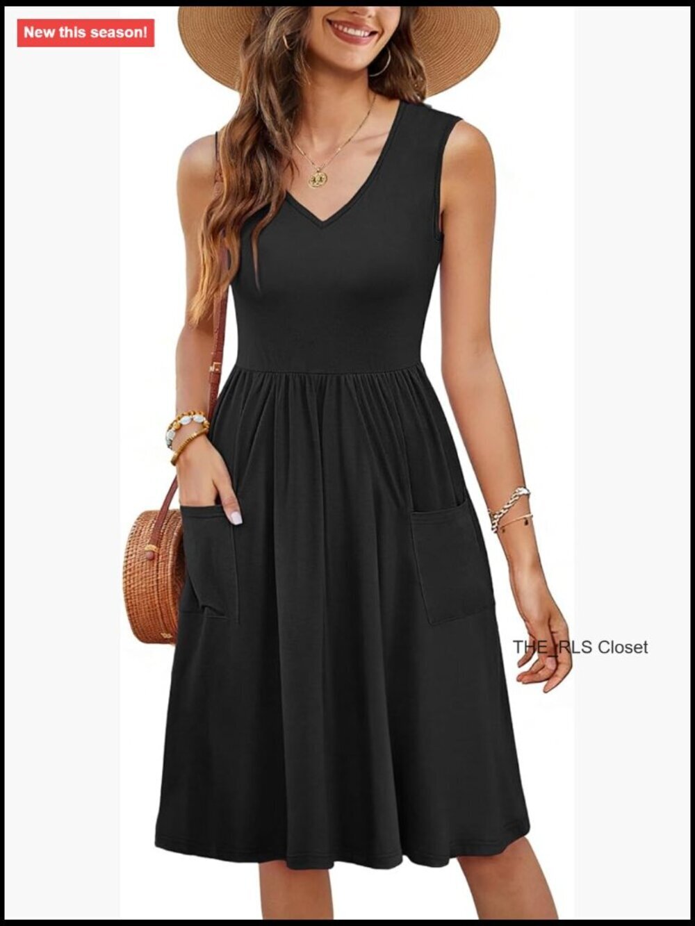 Sleeveless Casual Dress with Pockets for Women Beach Vacation Coverup